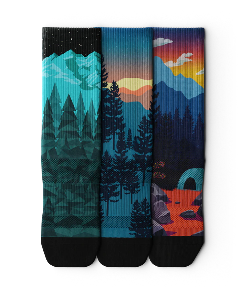 Wild Trek Athletic Crew Socks 3-Pack