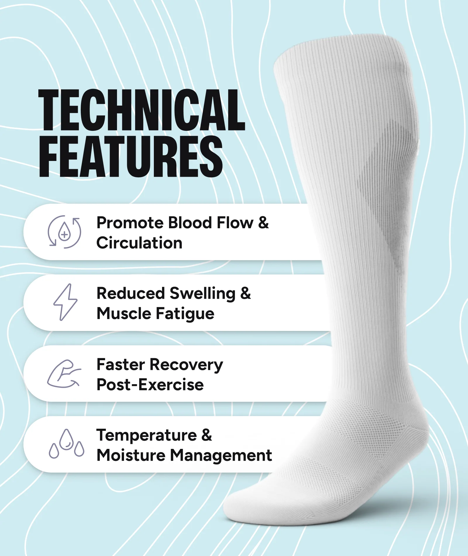 Wilderness Athletic Knee High Compression Socks 3-Pack - Image 8